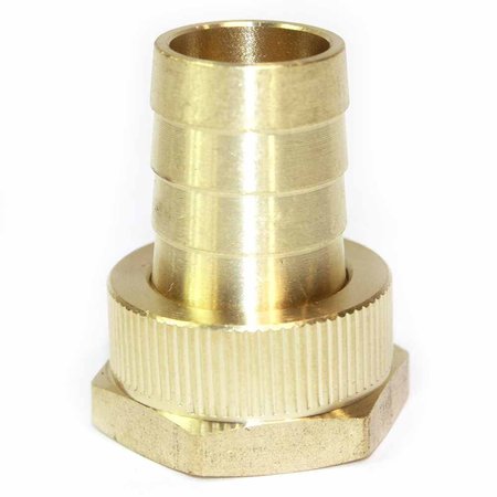 INTERSTATE PNEUMATICS 3/4 Inch GHT Female x 3/4 Inch Barb Hose Fitting FGF312